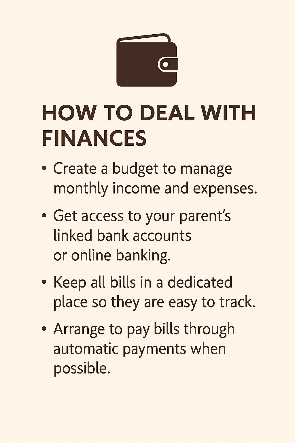 Dealing with Finances Part 1